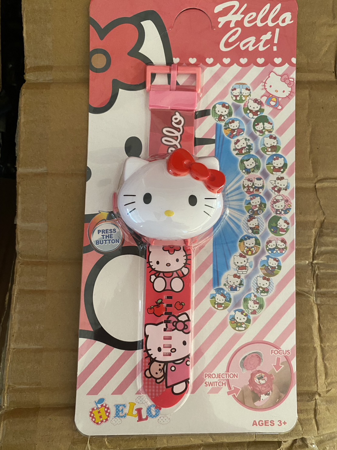 3051 ของเล่นนาฬิกาโปรเจ็กเตอร์หน้าคิตตี้หน้าปัดดิจิตอล copy ปลีกชิ้นละ