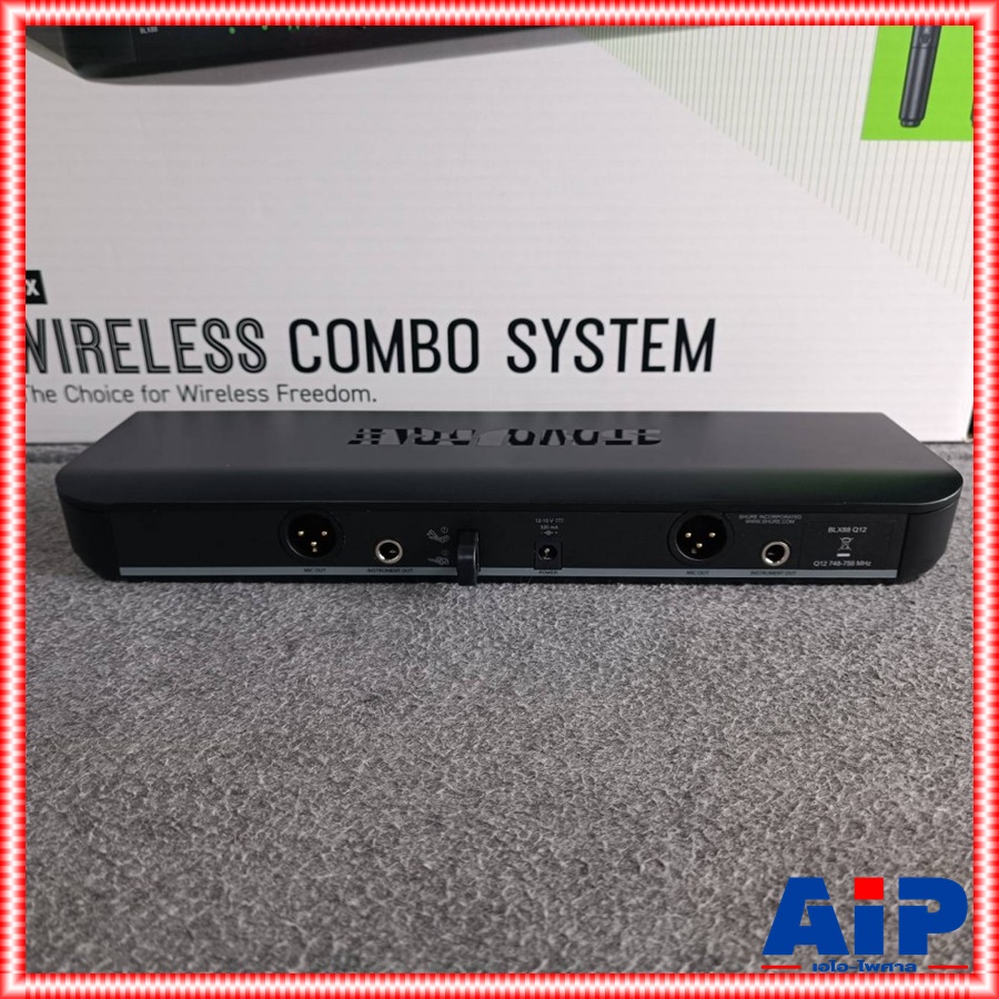 SHURE BLX288TH/SM58-Q12 ไมค์ลอยคู่ ไมโครโฟนไร้สายแบบมือถือคู่ ชนิด Dynamic คลื่นความถี่ 748-758MHz BLX 288 TH / SM 58 Q 12 BLX288TH/SM58Q12 เอไอ-ไพศาล +++