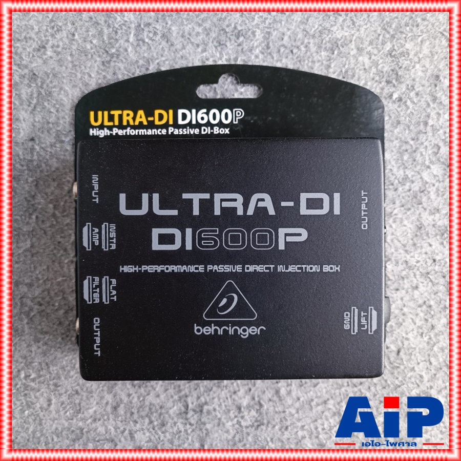 BEHRINGER DI-600P DI ไดเร็คบ็อก Passive Direct ตัวช่วยตัดสัญญาณเสียงจี่ เสียงฮัม สัญญาณรบกวน DI 600 P DI600P +++ เอไอ-ไพศาล