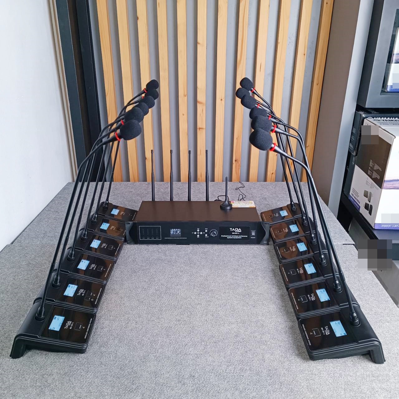 1ชุด TADA MK-691-L ชุดประชุมไร้สาย 1ประธาน+1ตัวควบคุม+11ผู้ร่วม ไมค์ประชุม ไมค์ ตั้งโต๊ะ MK 691 L MK691L เอไอ-ไพศาล