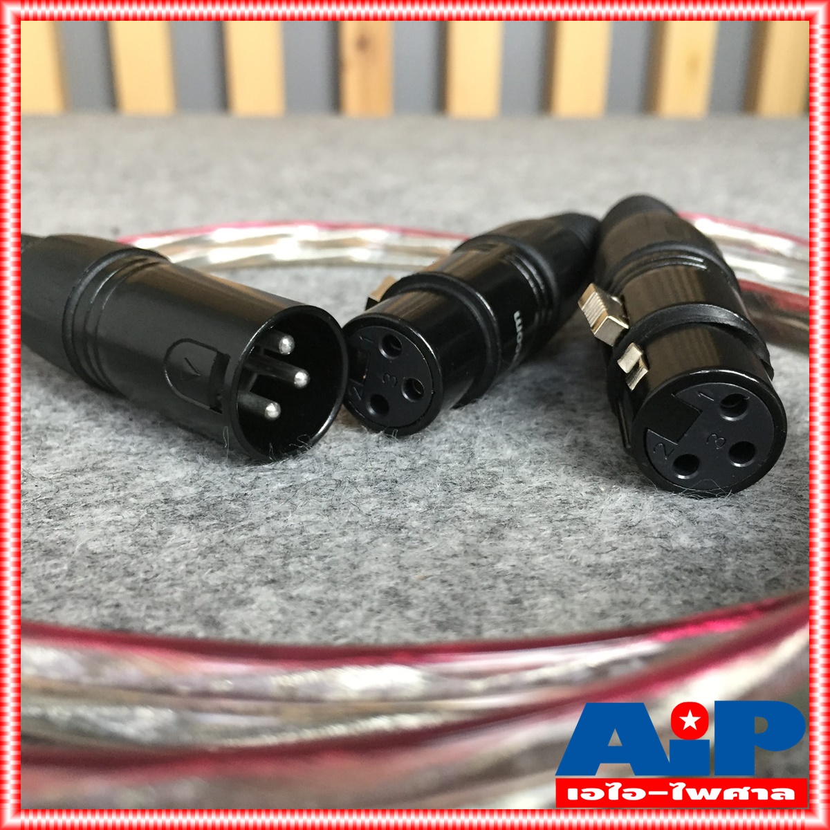 DYNACOM สายCANNONตัวผู้ออกCANNONเมียx2 J2049ต่อY 1เมตร สายใส สายสัญญาณเสียง XLRตัวผู้ ออก XLRตัวเมีย2หัว 1เมตร ยาว1เมตร XLRจะมีสีเงินและสีดำขึ้นกับล็อตการผลิต