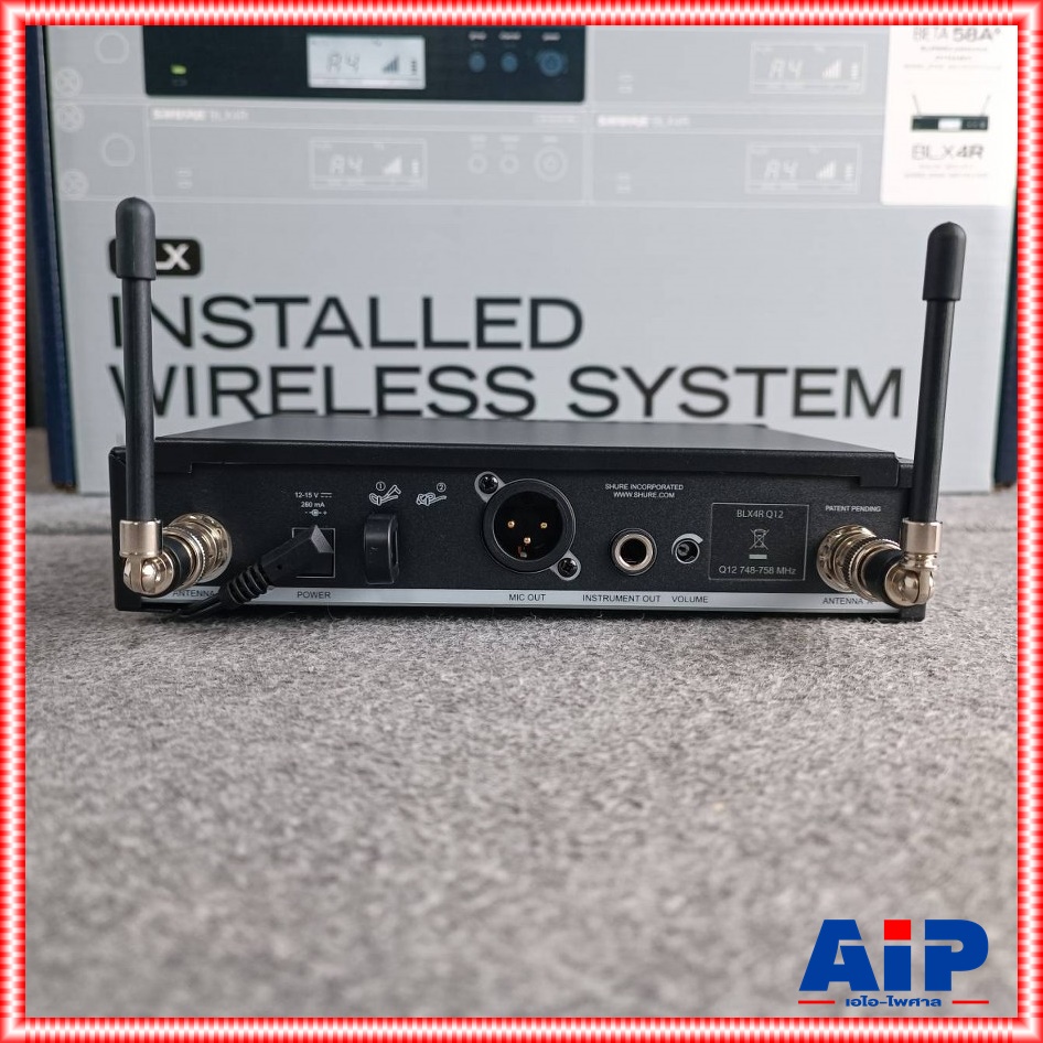 SHURE BLX24RTH/B58-Q12 ไมค์ลอย ไมโครโฟนไร้สาย ไมค์ลอยแบบไมค์เดี่ยว BLX 24 RTH / B 58 Q 12 BLX24RTH/B58Q12 เอไอ-ไพศาล +++