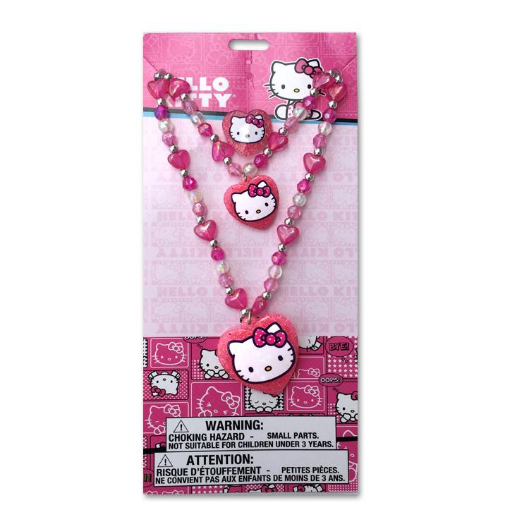 HCH19 เครื่องประดับเด็กการ์ตูน ชุดสร้อยคอ สร้อยข้อมือ แหวน แพ็คละ