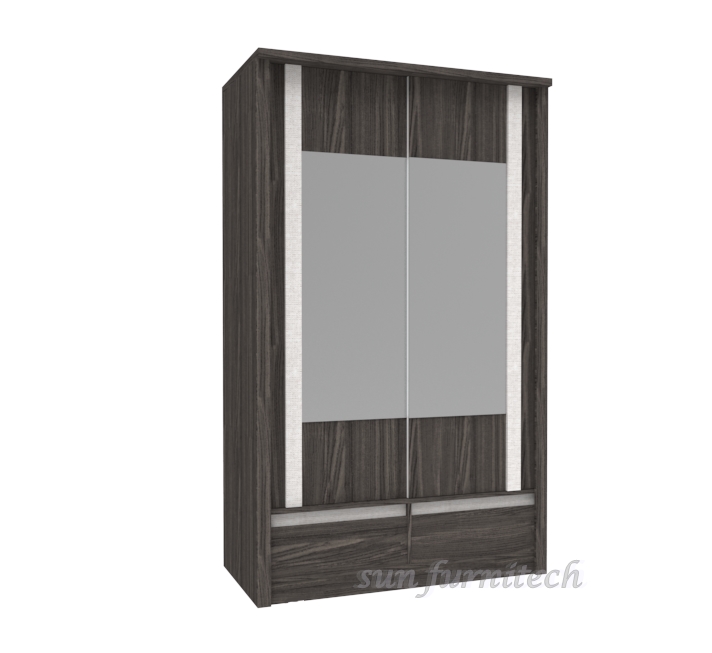 ตู้เสื้อผ้าขนาด 150 ซม.2 บานเลื่อน หน้าบานเมลามีน exclusive รุ่น WRSL-1509A, B