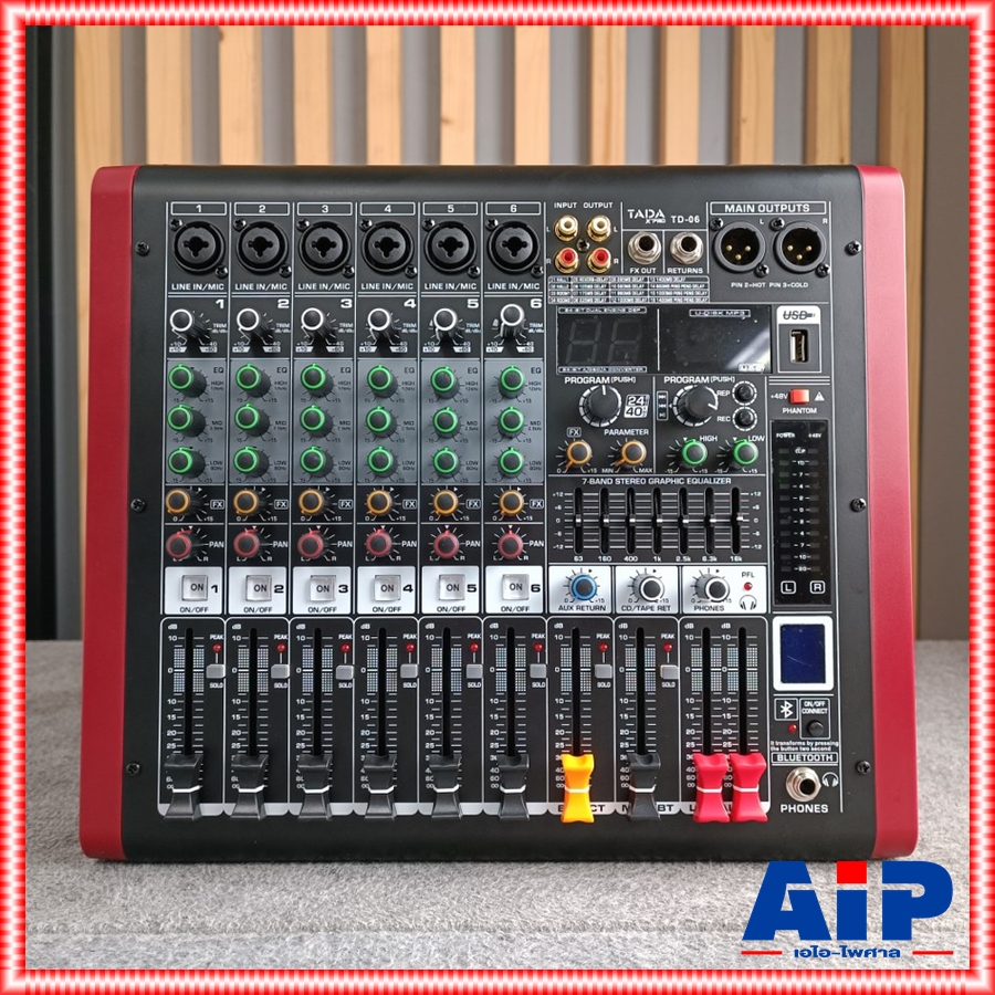TADA TD-06 MIXER มิกเซอร์อนาล็อก 6 แชนแนล Bluetooth บลูทูธ เอฟเฟคแท้ ธาดา Tada TD 06 TD06 เอไอ-ไพศาล