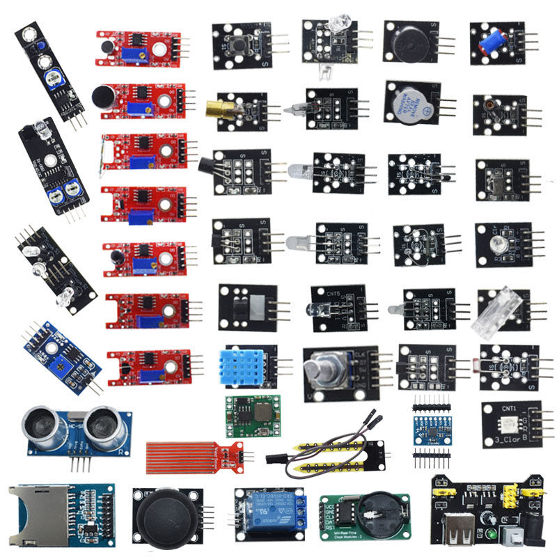 ชุดโมดูลเซนเซอร์ 45 in 1 พร้อมกล่องเก็บอุปกรณ์ทดลอง 45 in 1 sensor module starter kit