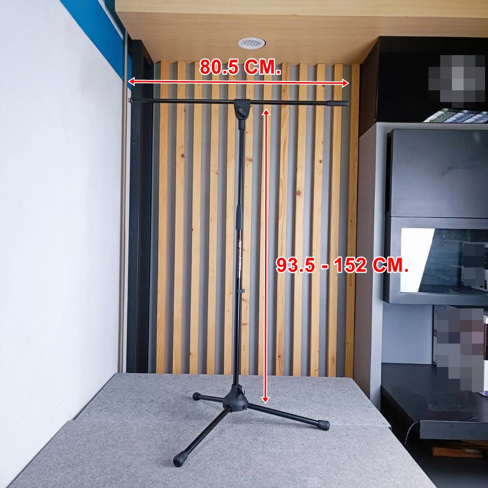 W&H MS108/BK (ของโรงงาน SUPERLUX ) ขาไมค์บูม MS 108 ไม่รวมคอสวมไมค์ MS 108 ขาไมค์ ขาไมค์ตั้งพื้น ขาไมค์ทรงบูม ขาตั้งไมค์