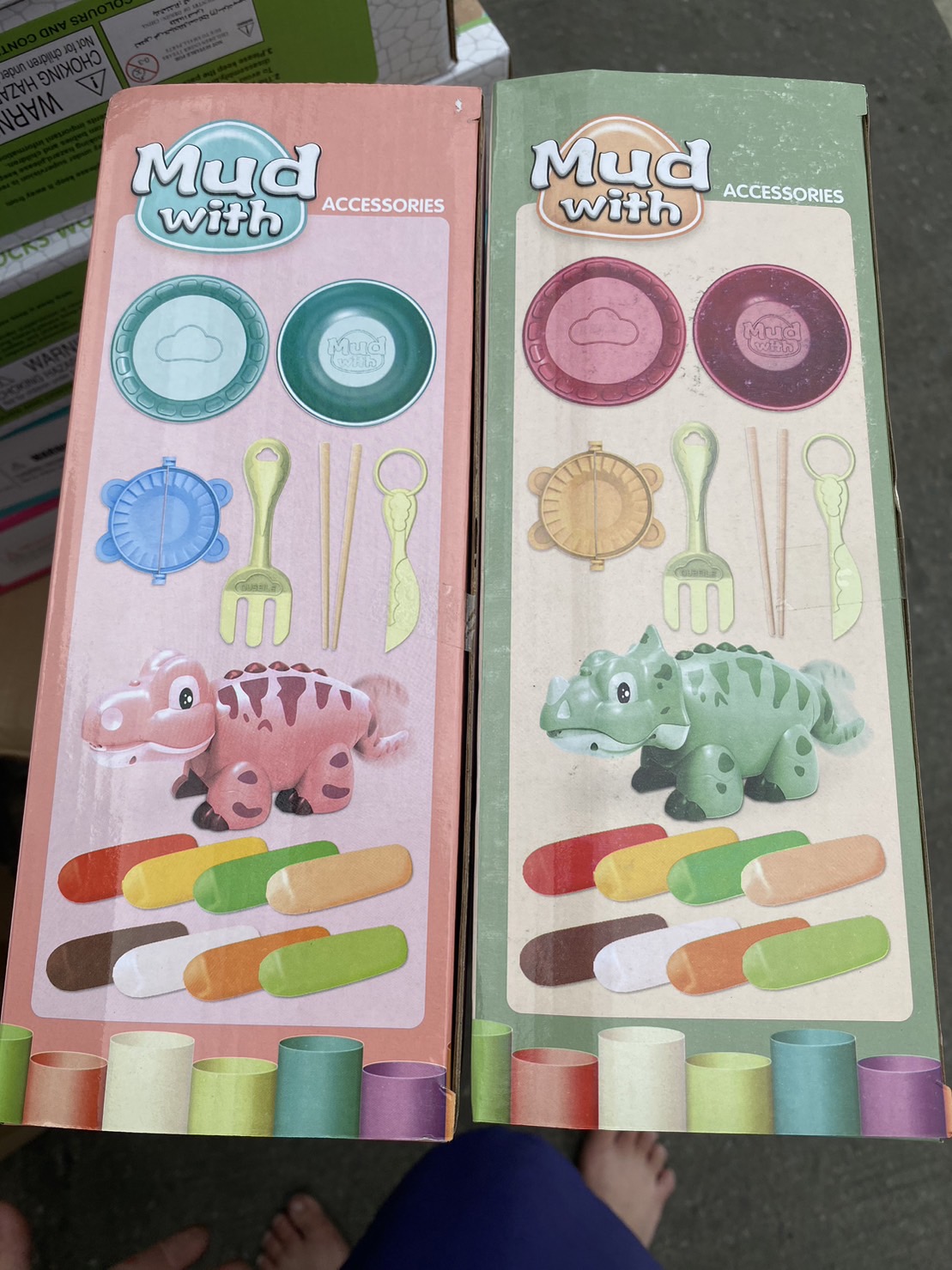 498 ของเล่นเด็กแป้งโดว์ไดโนเสาร์พร้อมแม่พิมพ์ กล่องใหญ่ ปลีกกล่องละ