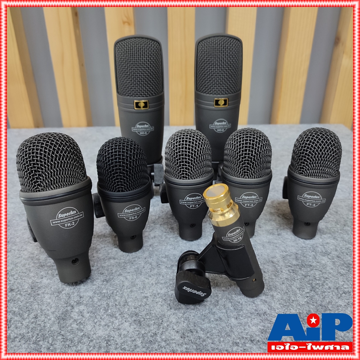 ชุด8ชิ้น SUPERLUX DRK-F5H3 ไมค์กลองชุด8ชิ้น Drum Microphone Set DRK F5 H3 DRK F5H3 DRKF5H3 เอไอ-ไพศาล
