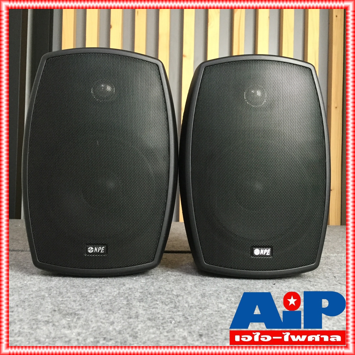*ราคาต่อ1คู่ 2ใบ* ตู้ลำโพง NPE 6 นิ้ว รุ่น HB-602T 2สีดำ ลำโพงติดผนัง HB602T พร้อมขาแขวน ลำโพงแขวน 6นิ้ว มีลาย