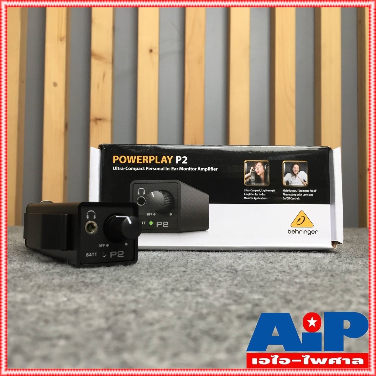 BEHRINGER P-2 in-ear monitor amplifier EarMonitor เครื่องช่วยฟัง หูฟังMonitor เครื่องเสียบหูฟัง POWERPLAY P 2 เอไอ-ไพศาล +++