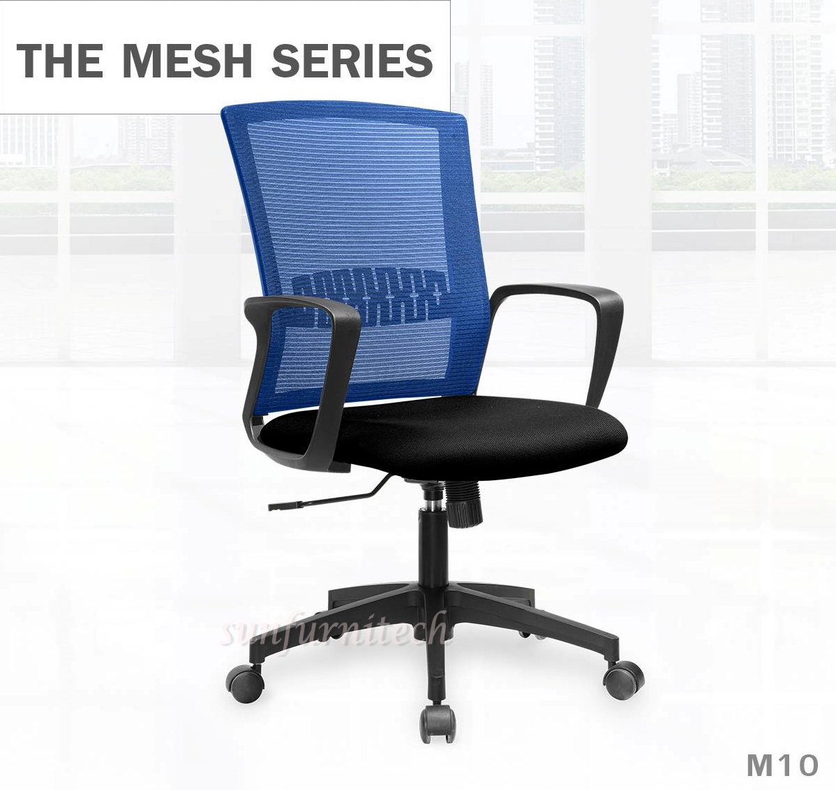 เก้าอี้สำนักงาน, เก้าอี้สำนักงานพนักพิงเตี้ย, เก้าอี้สำนักงานตาข่าย MO-TECH (Taiyo) รุ่น M-10