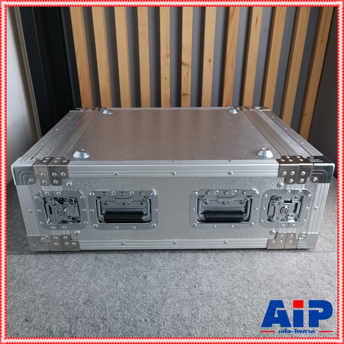 COMPACT B-4U 2ฝาหน้า-หลัง ลึก21" ผิวอลูมิเนียม แร็ค กล่องใส่เครื่องเสียง แร็คลึก21นิ้ว RACK4U เอไอ-ไพศาล