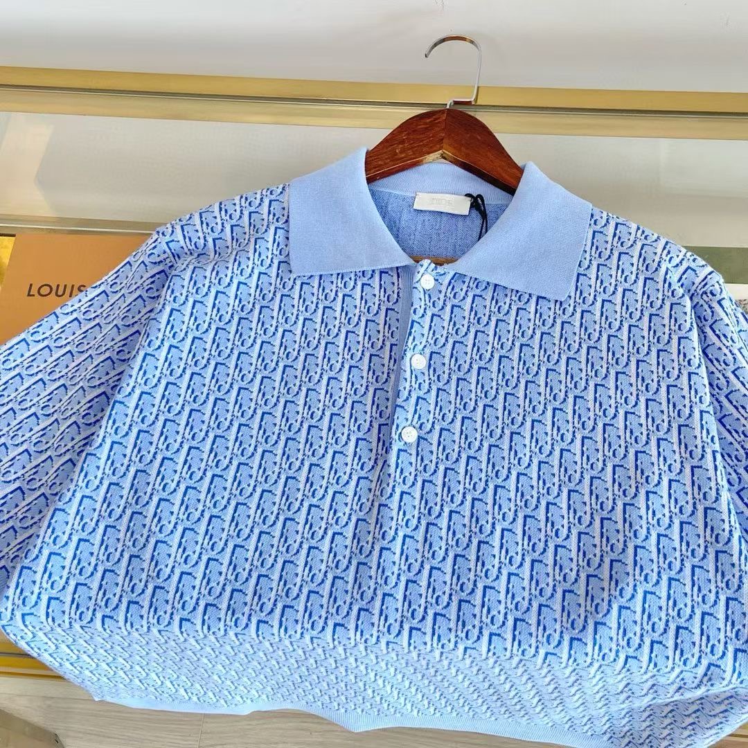 **do** เสื้อคอโปโล Dior oblique polo shirt ใส่ได้ ชาย หญิง สินค้าใหม่ ของแท้