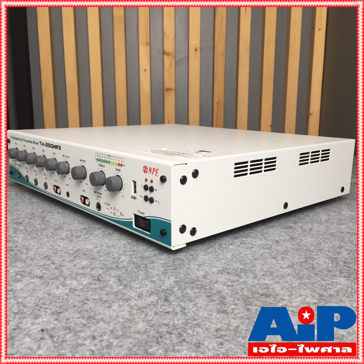 NPE TM250MP3 POWERMIXER มีLINE มีช่อง USB TM250 MP 3 เอ็นพี่อี เครื่องขยายเสียง แอมป์ แอมป์ประกาศ +++