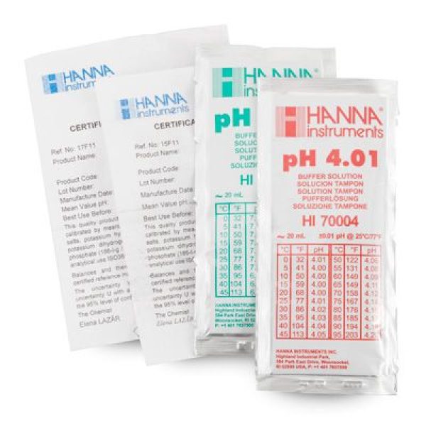 HI77400C – 7.01+ 4.01 pH@25°C – SQ Zert. – je 5x20ml COMBO