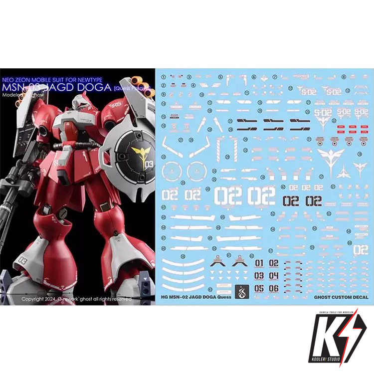 Waterdecal CG HG MSN-03 Jagd Doga #ดีคอลน้ำสำหรับติดกันพลา กันดั้ม Gundam พลาสติกโมเดลต่างๆ