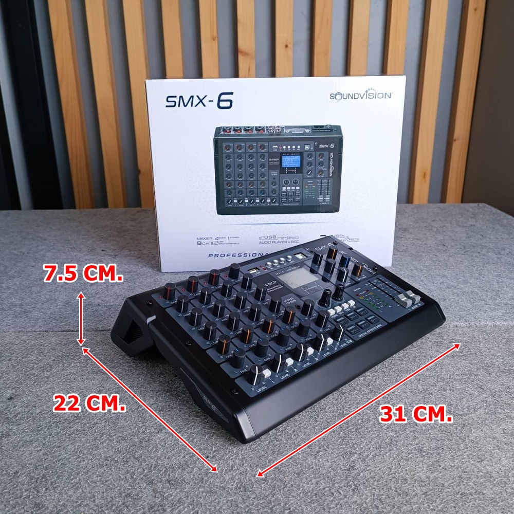 SOUNDVISION SMX-6 MIXER SMX 6 SMX6 มิกเซอร์อนาล็อก ช่องเสียบไมค์ 4 ช่อง เครื่องผสมสัญญาณ ซาวด์ วิชั่น เอไอ-ไพศาล+++