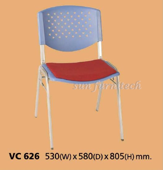 เก้าอี้จัดเลี้ยง, เก้าอี้โรงอาหาร, เก้าอี้พลาสติก, เก้าอี้รับแขก, เก้าอี้ฟังบรรยาย, เก้าอี้พักคอย ไม่มีท้าวแขน ที่นั่งเบาะหนัง VC รุ่น VC-626