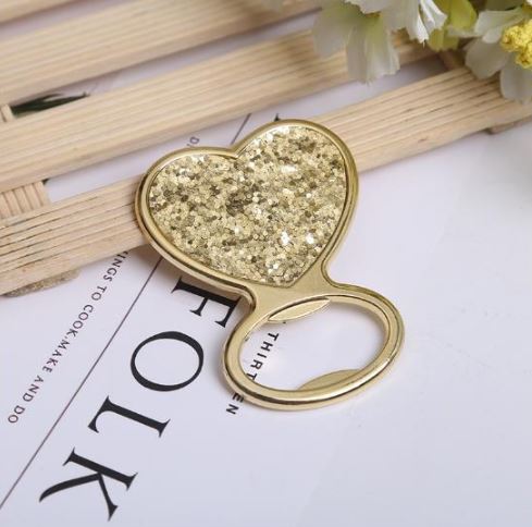 ของชำร่วยงานแต่งงาน ของที่ระลึก ที่เปิดขวด หัวใจ สีทอง แต่งกากเพชร สวยหรู ของชำร่วย แบบหรู ๆ ใช้งานได้จริง 345547