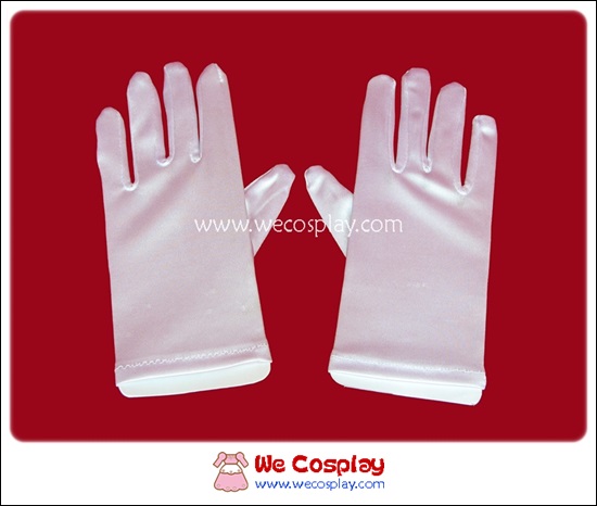 ถุงมือสั้น สีขาว White Short Gloves