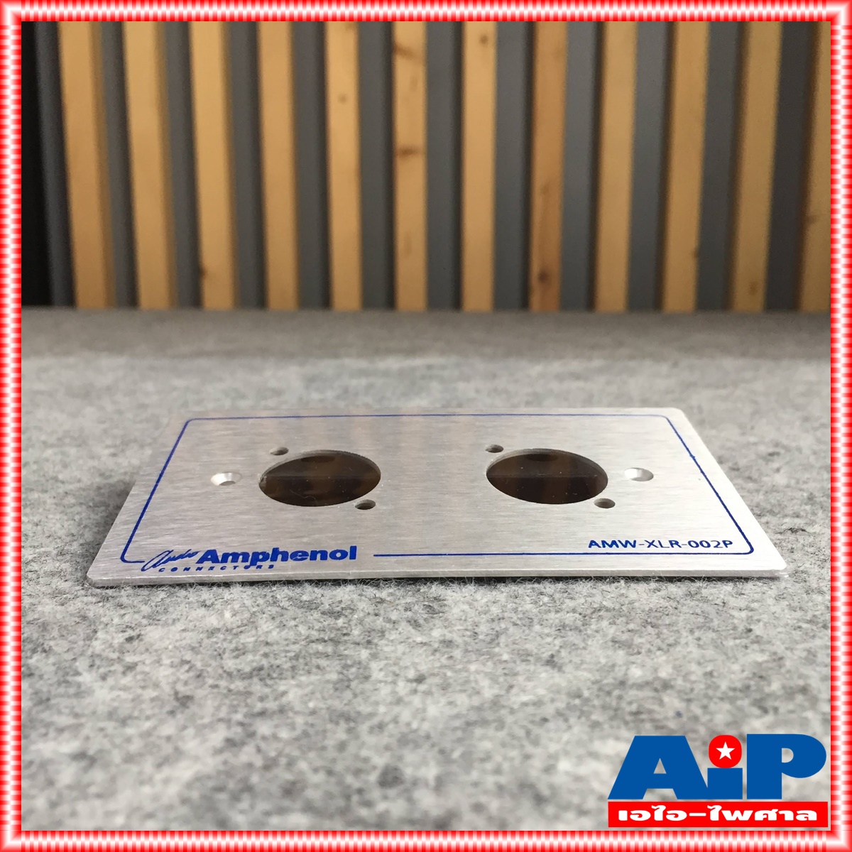 AMPHENOL XLR PANEL 2รู AMW XLR 002P แผ่นเพลท AMW-XLR-002P แอมฟีนอล เอไอ-ไพศาล