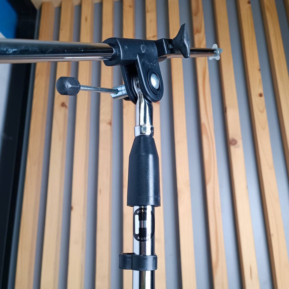 SUPER ขาตั้งไมค์บูม ขาตั้งไมค์ตั้งพื้น ขาตั้งไมค์ ไม่มีรวมคอสวมไมค์ ขาไมค์ตั้งพื้น ขาไมค์เหล็ก ชุปโครเมียม ขาตั้งไมค์