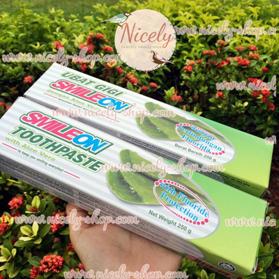 (นำเข้าจากบริษัทมาเลย์) ยาสีพันสไมล์ออน ผสมว่านหางจระเข้ TU 3311 ว่านหางจระเข้ ช่วยฟื้นฟูให้ฟันแข็งแรง