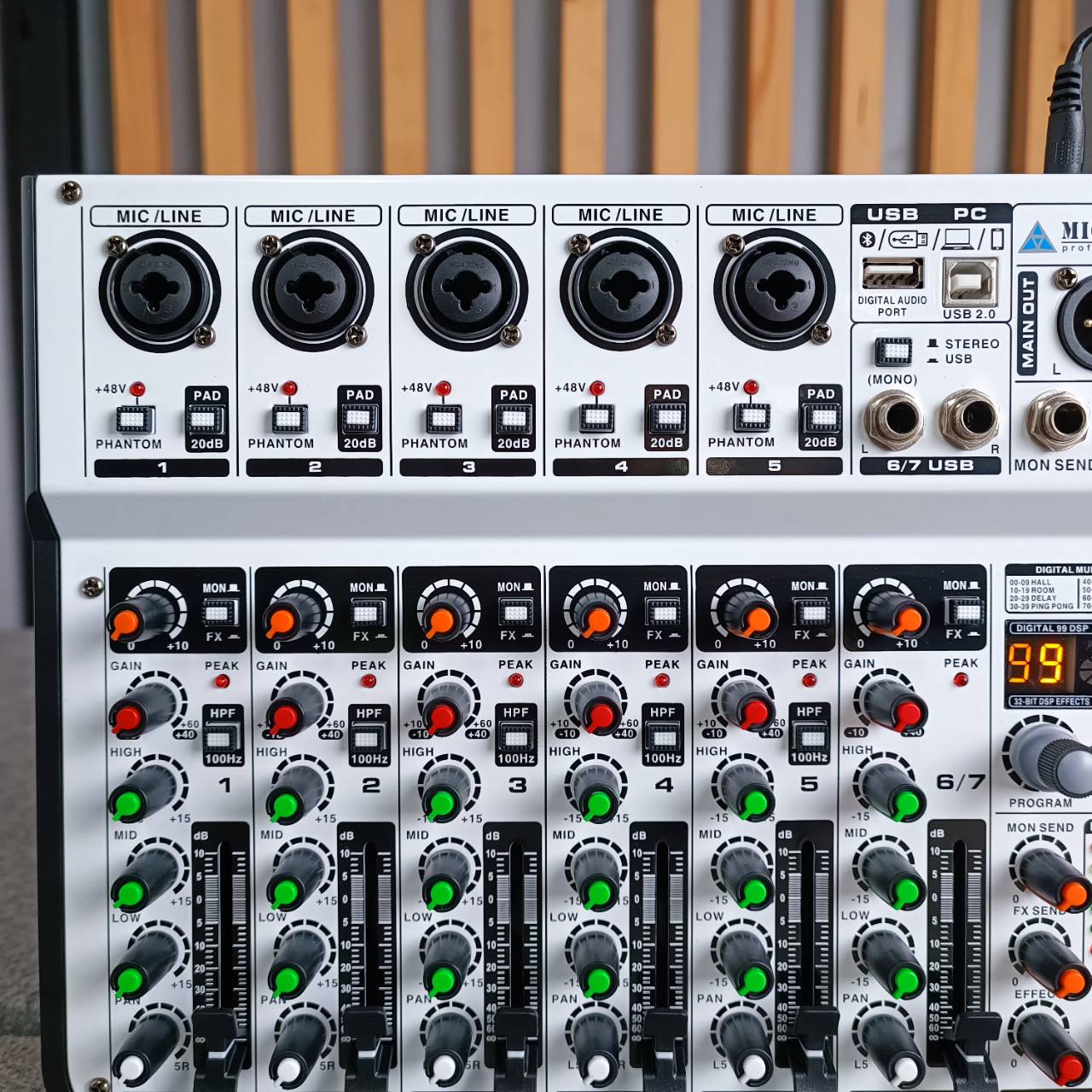 MICROTECH MT-7Q mixer มิกเซอร์ อนาล็อก เอฟเฟคแท้ บลูทูธ ไมโคร เทค MT 7Q MT7Q เอไอ-ไพศาล