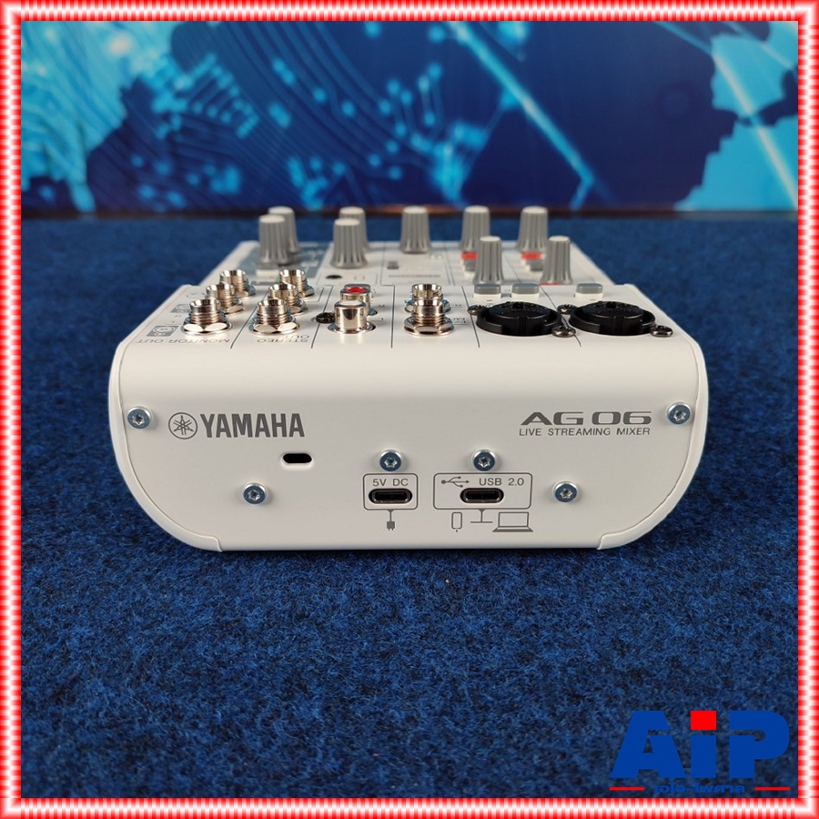 YAMAHA AG-06MK2W สีขาว MIXER มิกเซอร์ 6 ช่องสัญญาณพร้อมอินเตอร์เฟสเสียงแบบ USB ยามาฮ่า AG 06 MK 2 W AG06MK2W เอไอ-ไพศาล