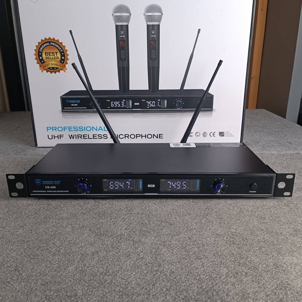 PROEUROTECH CB-580 ไมค์ลอย **มือถือคู่** CB 580 CB580 ไมค์ลอยคู่ ไมค์โครโฟนไร้สาย เอไอ-ไพศาล