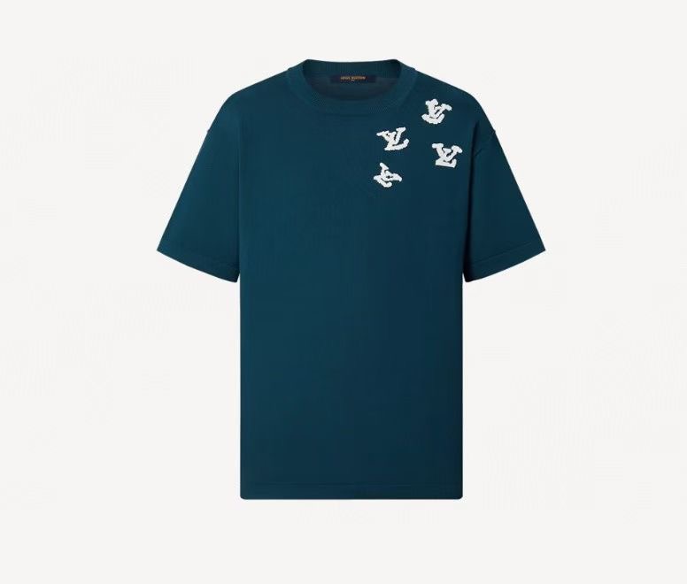 **do** เสื้อแขนสั้น Louis Vuitton Jazz Trumpeter Signature Crewneck สินค้าใหม่ ของแท้