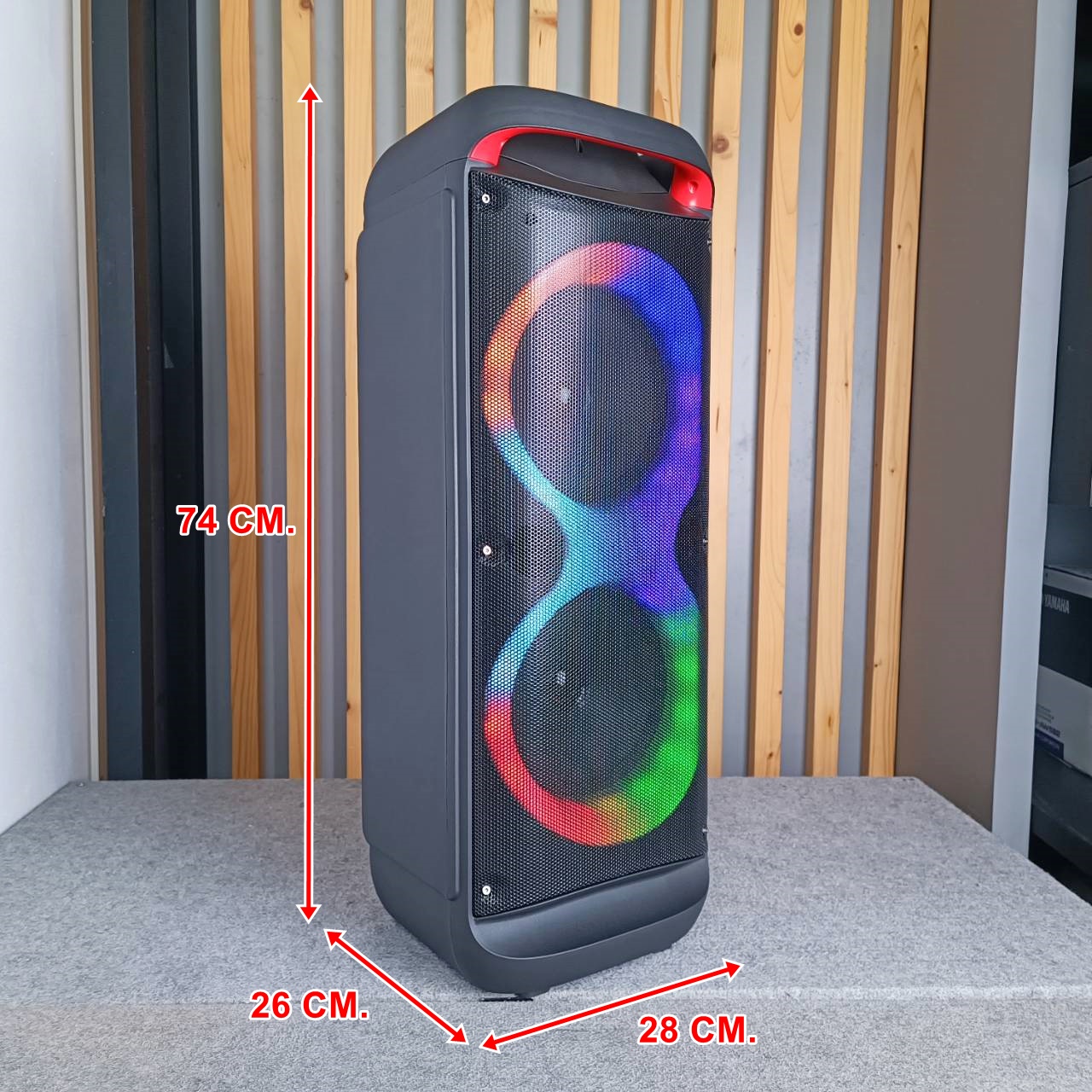 CEFLAR PX8 ลำโพง PARTY BOX ไมค์ลอย2ตัว ลำโพงเคลื่อนที่ ลำโพงปาร์ตี้ไร้สาย ลำโพง PX-8 PX 8 บลูทูธ เอไอ-ไพศาล