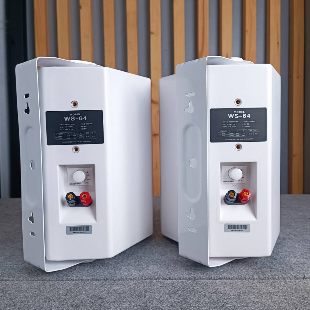 1คู่ VL AUDIO WS-64W ตู้ลำโพงแขวน สีขาว ตู้ลำโพงติดผนัง ตู้ลำโพงพร้อมขาแขวน WS 64W WS64W เอไอ-ไพศาล