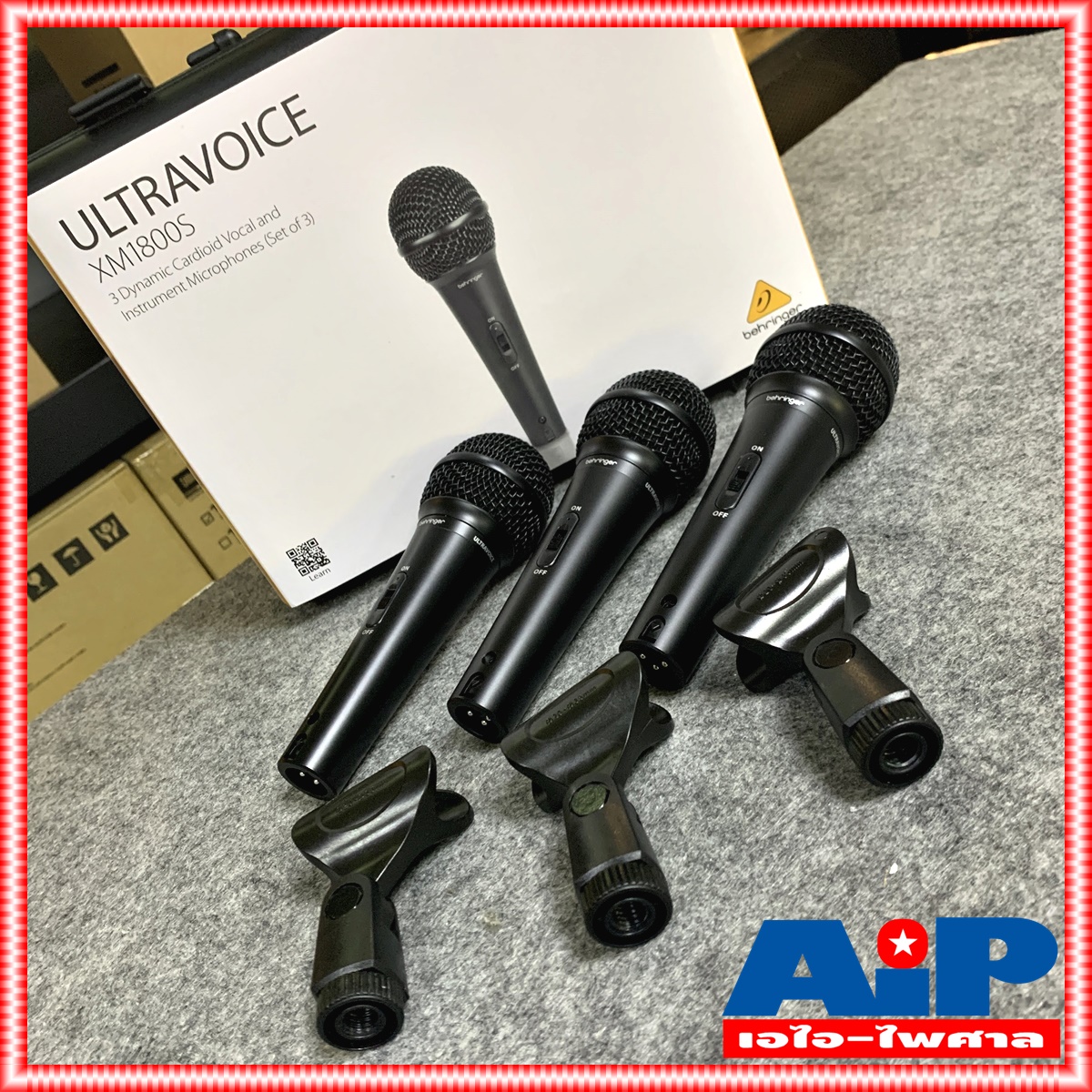 ไมค์แพ็ค3ตัว BEHRINGER XM1800S ไมค์สาย XM 1800 S ไมค์โครโฟน XM-1800 ไมค์ร้องเพลง ไมค์คาราโอเกะ ไมค์ microphone +++