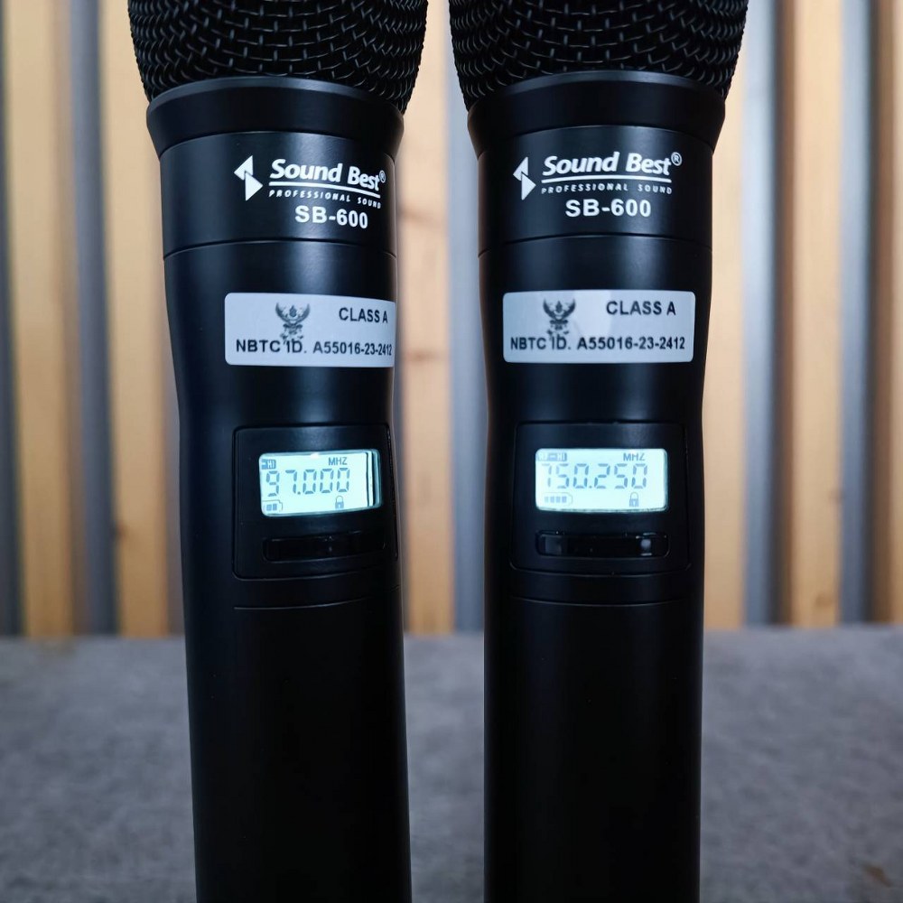 SOUNDBEST SB-600 ไมค์ลอยคู่ UHF ไมค์ลอยแบบถือ ไมโครโฟน ไมค์ลอย ไมค์ไร้สาย SB 600 SB600 เอไอ-ไพศาล