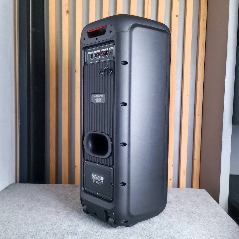 PROEUROTECH KF-10SE ตู้ลำโพง PARTY 10นิ้วx2 พร้อมไมค์ลอย KF 10SE KF10SE ลำโพงล้อลาก+ไมค์ลอย ตู้ลำโพงมีแอมป์ในตัว 10นิ้ว 2ทาง มีไฟกระพริบตามเสียงเพลง PROEURO TECH เอไอ-ไพศาล