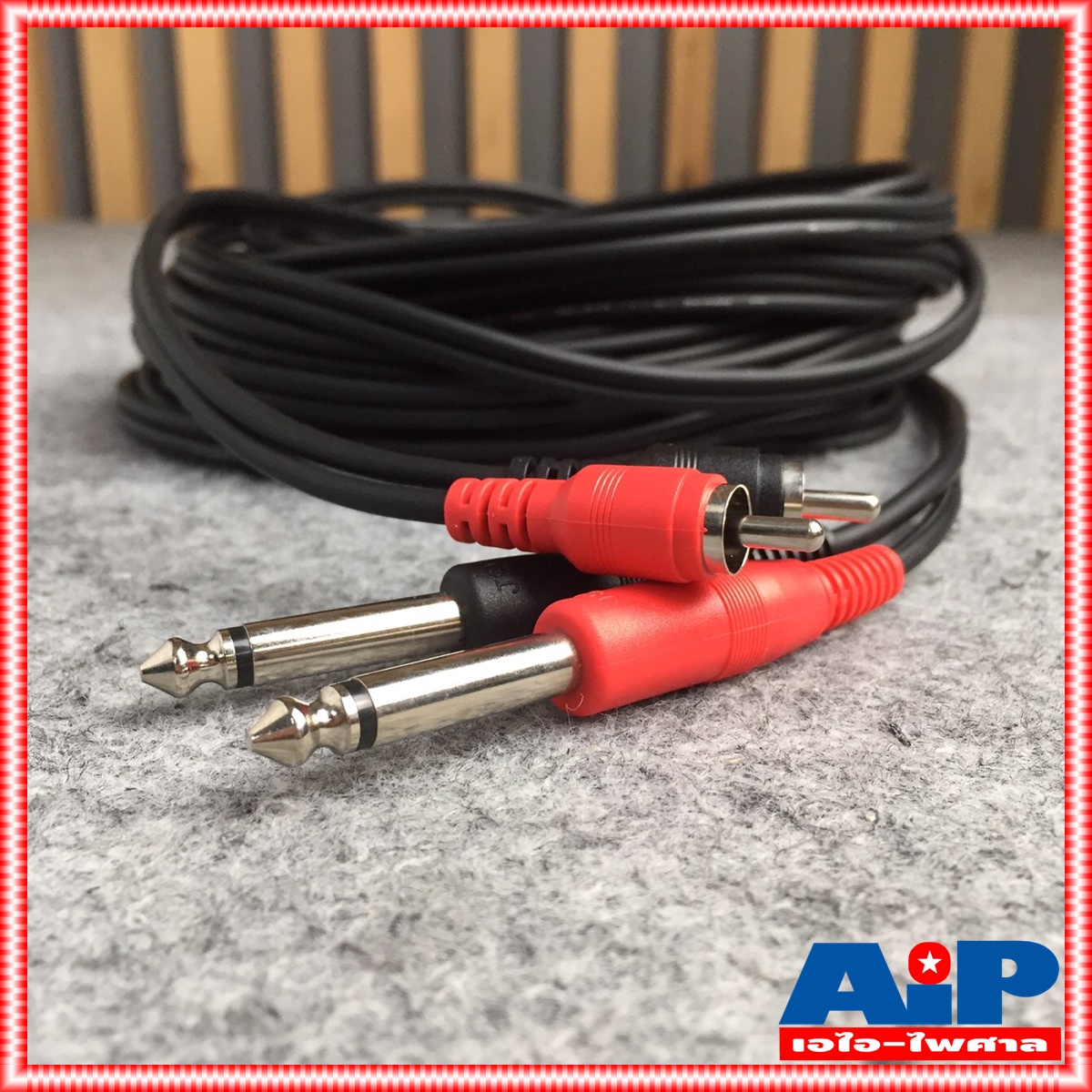 10เมตร DYNACOM J015-9 สาย P.RCAx2-P.MICx2 ความยาว 10เมตร ไดน่าคอม สาย RCA x2 ออก PHONE x2 10M สายอาร์ซีเอ ออก ไมค์ x2