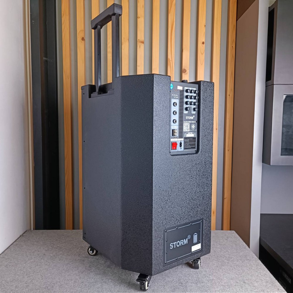 STORM RM-V6615 ตู้ลำโพงไม้ พร้อมไมค์ลอย2ตัว รองรับสัญญาณ Bluetooth MP3/USB RM V6615 ลำโพง RMV6615 บลูทูธ ลำโพงอเนกประสงค์ เอไอ-ไพศาล