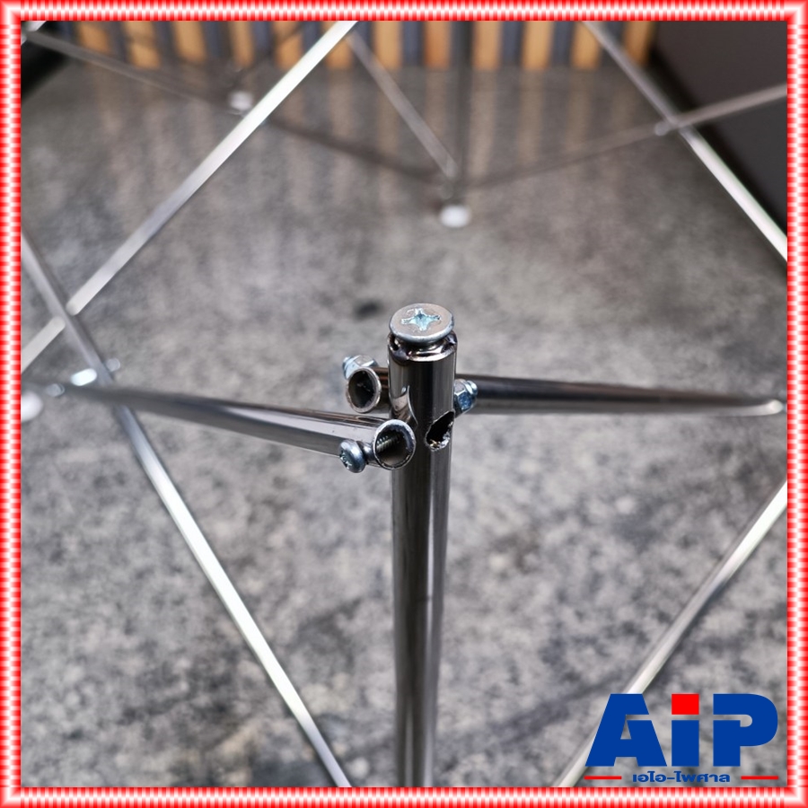 โต๊ะวางขาสแตนเลสx-01V2 60x60 สูง40เซนติเมตร สีเทา (ขาสามารถพับเก็บได้) โต๊ะอเนกประสงค์ โต๊ะวางมิกซ์ ชั้นวางเครื่องเสียง