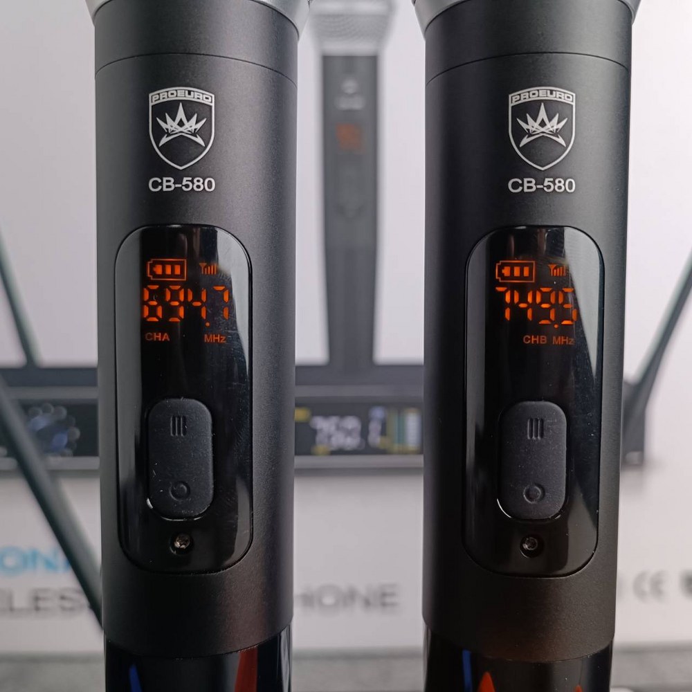 PROEUROTECH CB-580 ไมค์ลอย **มือถือคู่** CB 580 CB580 ไมค์ลอยคู่ ไมค์โครโฟนไร้สาย เอไอ-ไพศาล