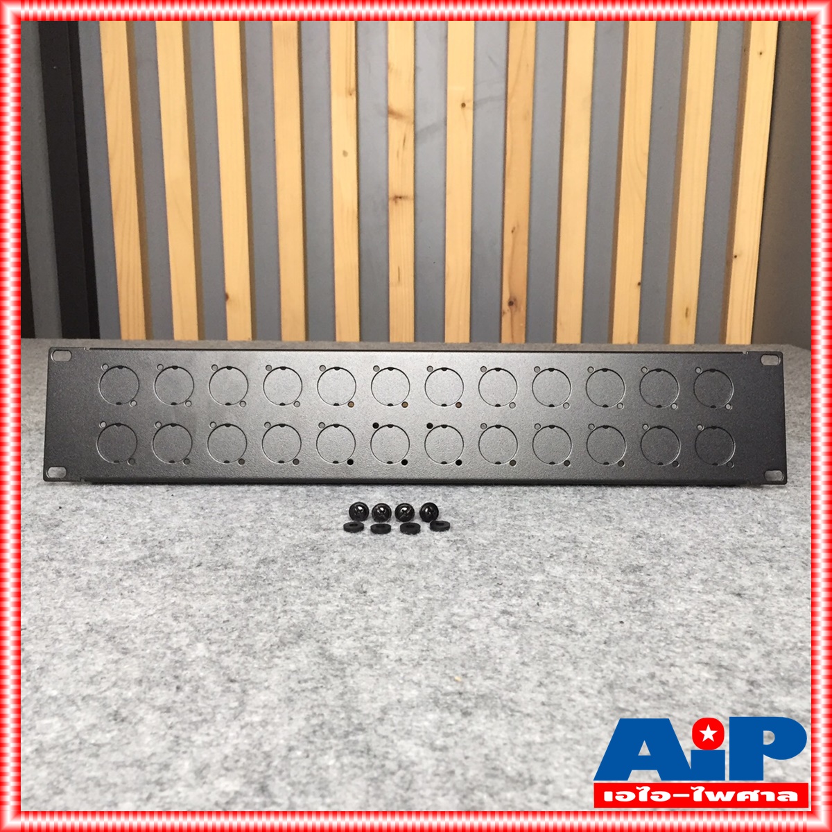 NPE XLR PANEL 2U 24ch แผ่นยึด RACK อุปกรณ์ ประกอบ แร็ค แผ่นปิดแร็ค2U แผ่นเหล็ก เอไอ-ไพศาล
