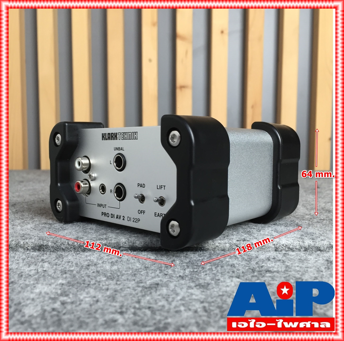 KLARK TEKNIK Di-22P Passive Stereo DI Box Fully transformer isolated แบบ Passive และ RCA unbalanced Di 22P Di22P เอไอ-ไพศาล +++