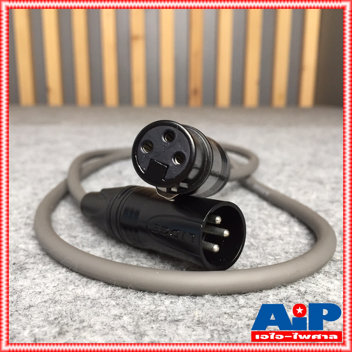 LIDGE สายXLR เมีย-ผู้ YM-381 สาย1เมตร สีเทา สายสัญญาณ ym381 ym 381 1M เอไอ-ไพศาล