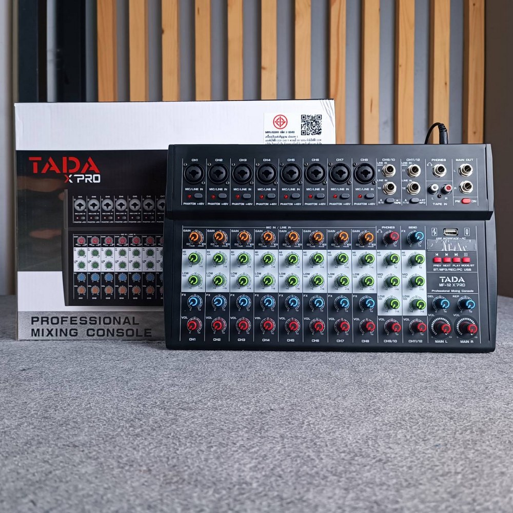 TADA MF-12 MIXER มิกเซอร์ TADA MF 12 MF12 มิกเซอร์ TA DA รองรับ BLUETOOTH มิกเซอร์บลูทูธ 12 input มิกซ์ บลูทูธ มิกเซอร์ Bluetooth mixer เครื่องเสียง มิกเซอร์จิ๋ว มิกเซอร์เอฟเฟค เอไอ-ไพศาล