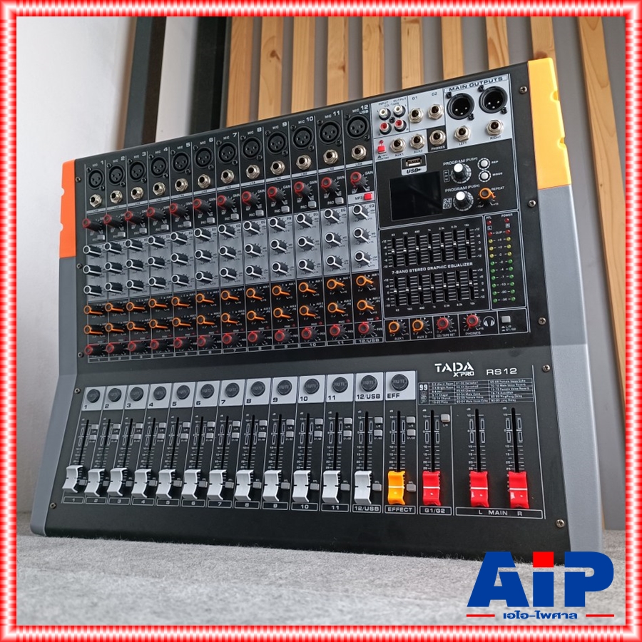 TADA RS-12 POWERMIXER 600w + 600w เพาเวอร์มิกเซอร์ บูลทูธ MP3 ธาดา เอฟเฟคแท้ 12 ช่อง RS 12 RS12 เอไอ-ไพศาล