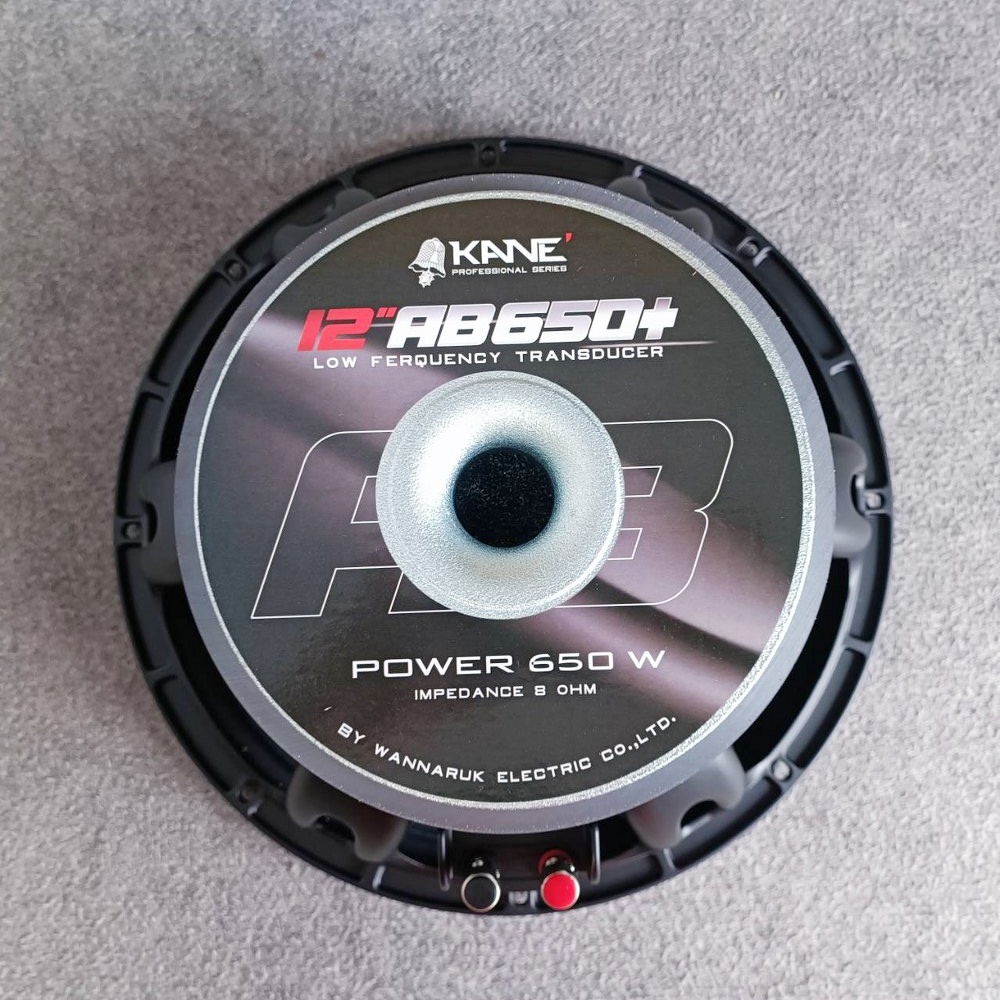 KANE 12AB650+ รุ่น PLUS ลำโพง12" 8โอห์ม ดอกลำโพง 12 นิ้ว โครงหล่อเหล็ก 600 วัตต์ ดอกลำโพงเสียงกลาง-แหลม 12-AB-650+ 12 AB 650+ เอไอ-ไพศาล