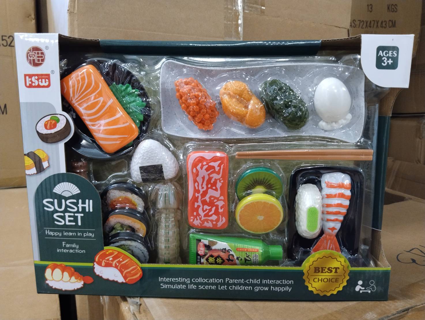 23-42 ชุดอาหารของเล่น ซูชิของเล่นเด็ก ปลีกชิ้นละ (ของหมด)