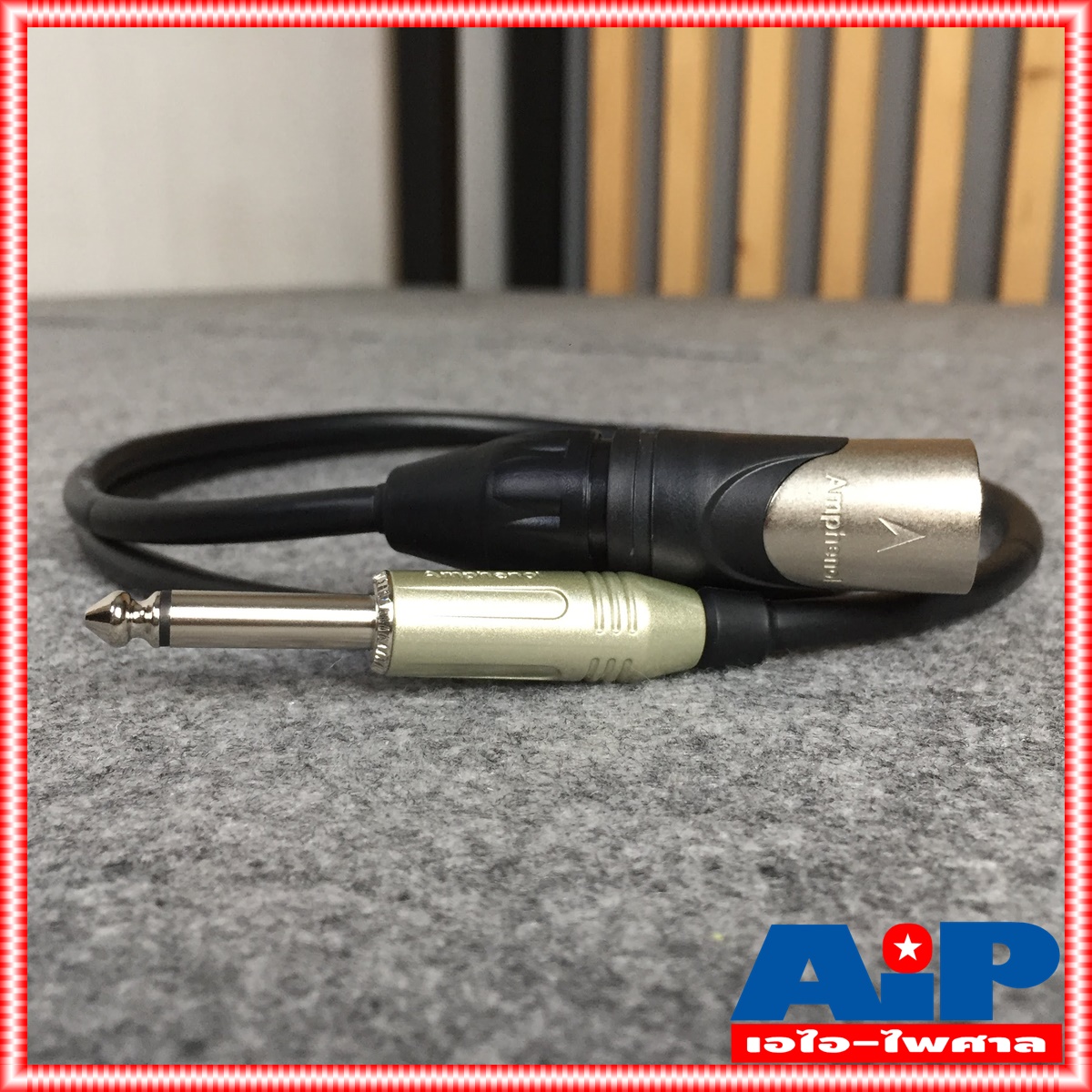 1เมตร AMPHENOL สาย XLRผู้ - PHONE 1M CA04-33-C-001 สาย ปลั๊กไมค์ - cannon ผู้ ความยาว 1เมตร สายสัญญาณ ไมค์ ผู้ - XLR ผู้