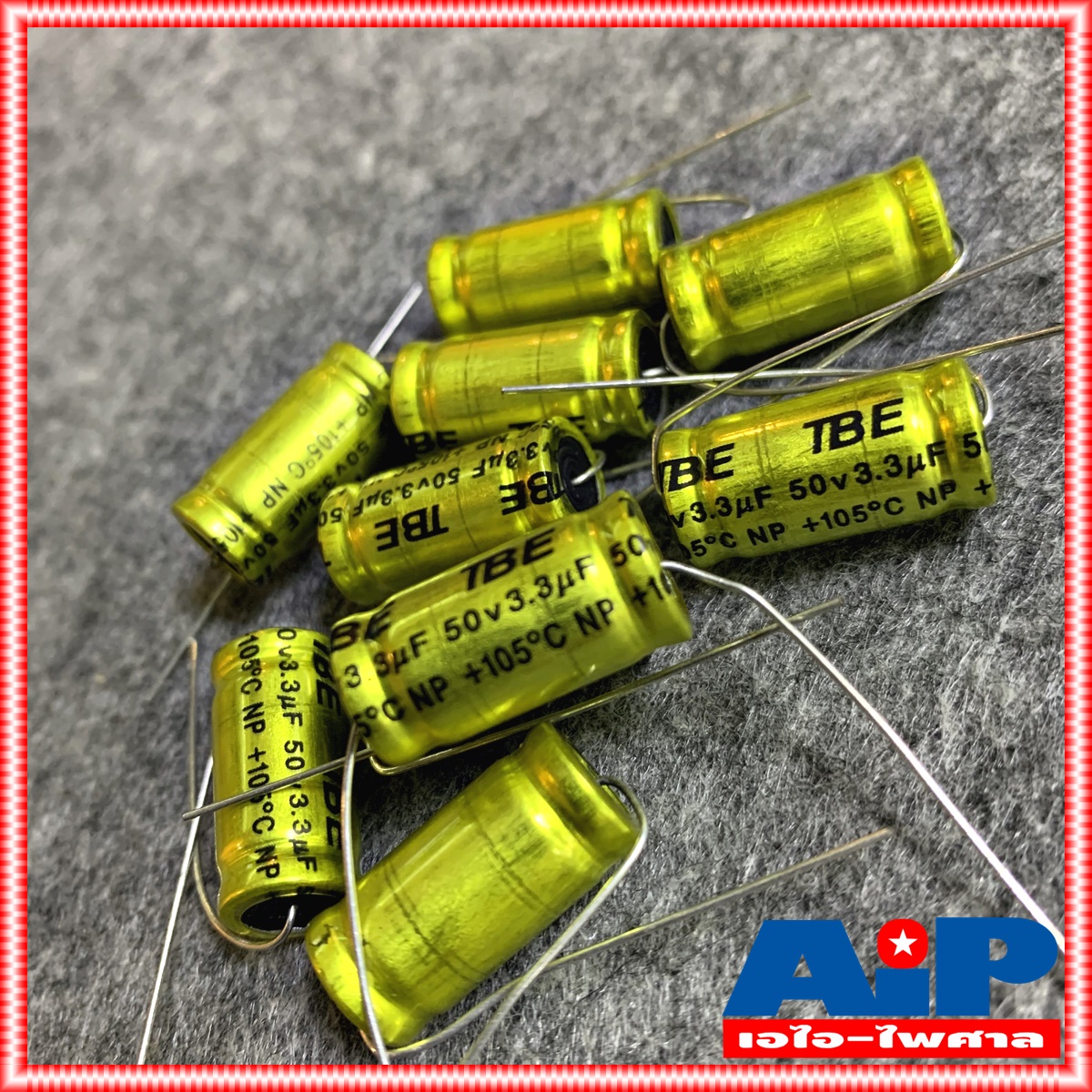 (10ตัว) 3.3uF 50V C ลำโพง สีทอง คาปาลำโพงเสียงแหลม ตัวป้องกันลำโพงเสียงแหลม คอนเดนเซอร์ คาปาซิเตอร์ลำโพง CAPACITOR 4.9 cเสียงแหลม 3.3/50V